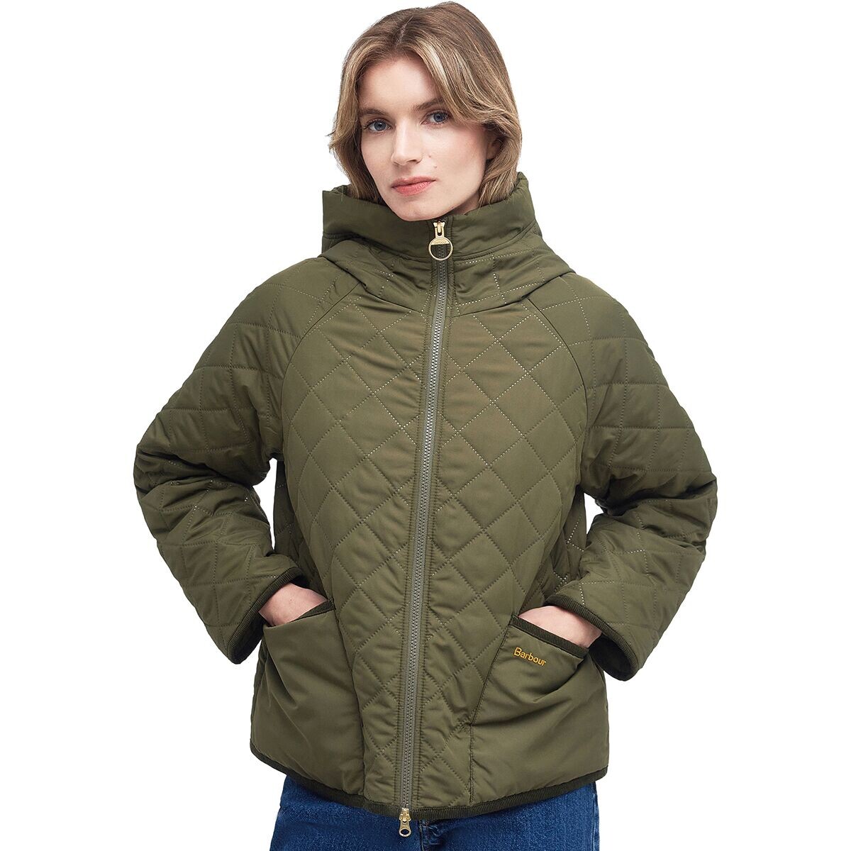 

Стеганая куртка госфорд Barbour, зеленый
