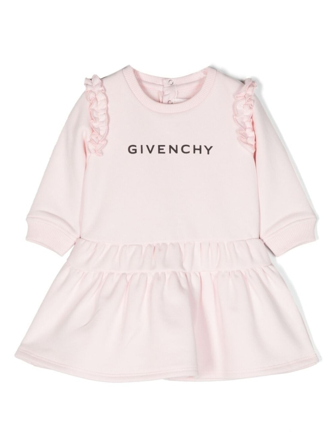 

Givenchy Kids платье с длинными рукавами и логотипом, розовый