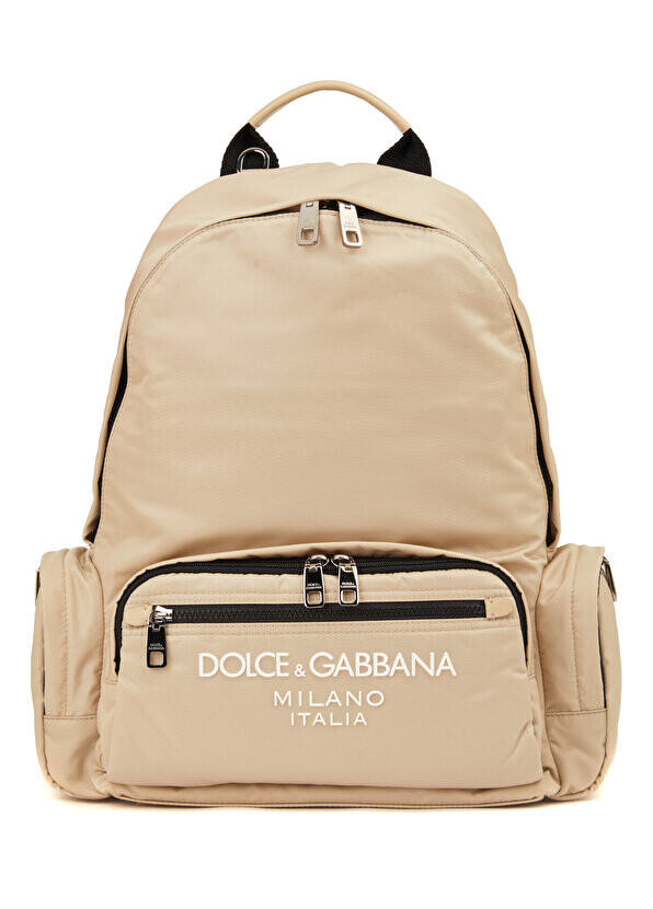 

Бежевый мужской рюкзак с логотипом Dolce&Gabbana