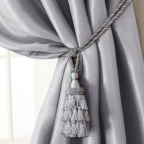 Подхват для штор Шарлотта с кисточками Elrene Home Fashions, цвет Silver крючки для шторы carnation home fashions ball hole type hook silver