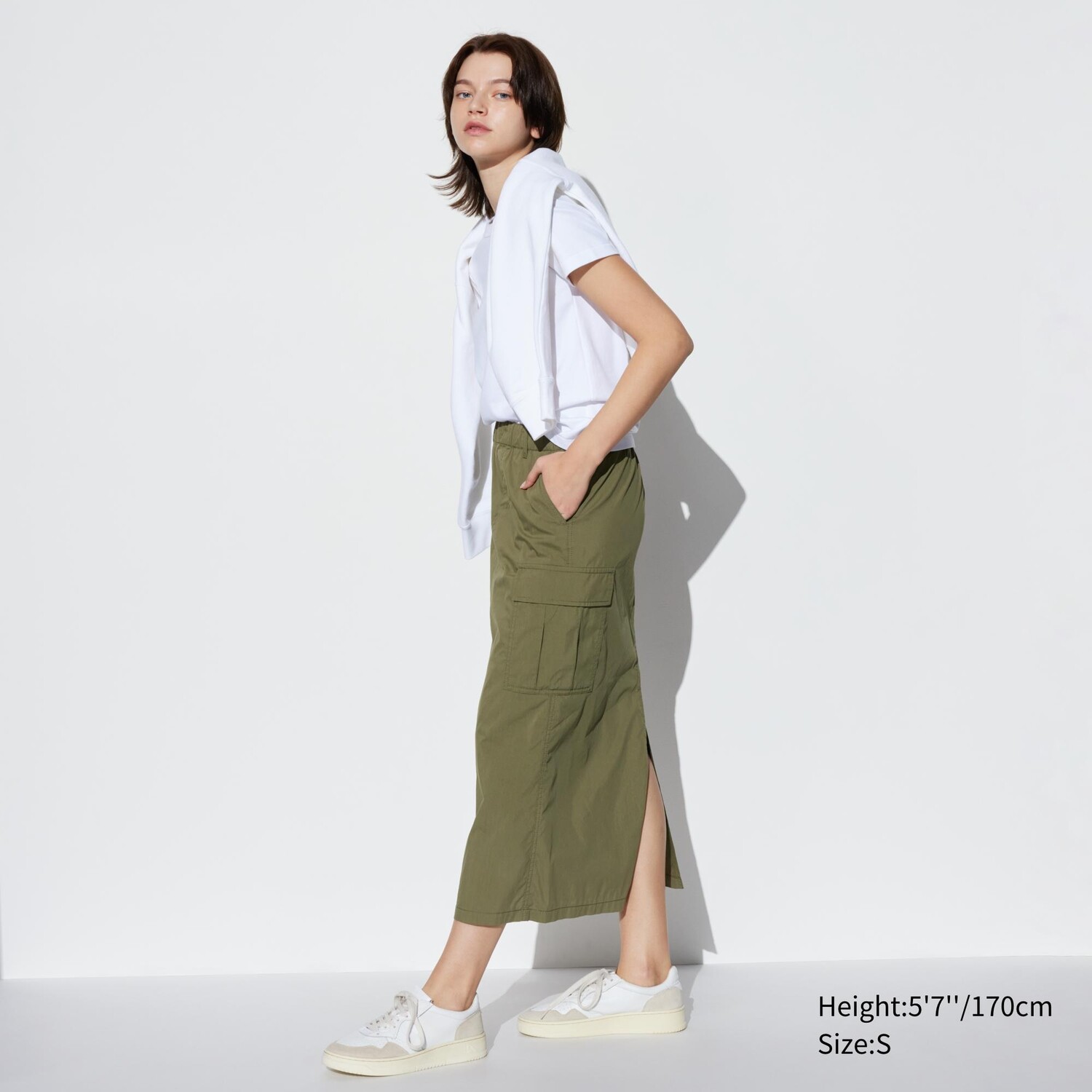 

Юбка-карго UNIQLO, оливково-зеленый