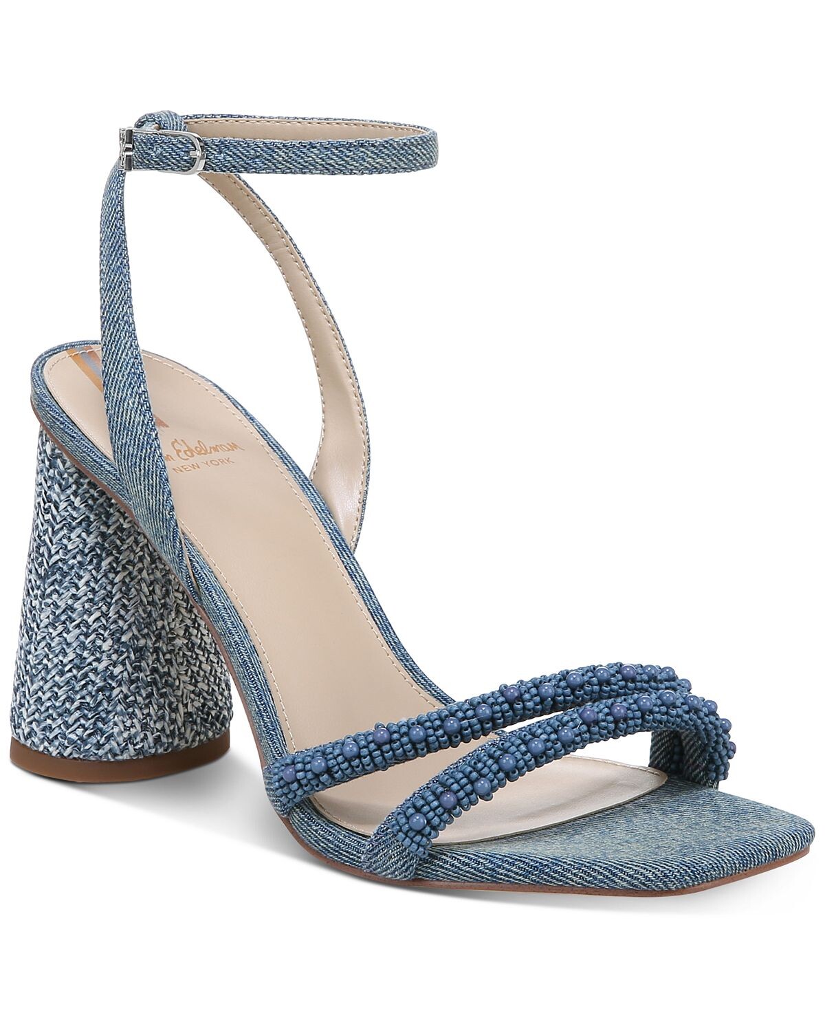 

Женские классические сандалии Kia с ремешками и бисером Sam Edelman
