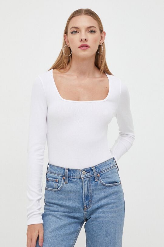 

Футболка с длинными рукавами Abercrombie & Fitch, белый