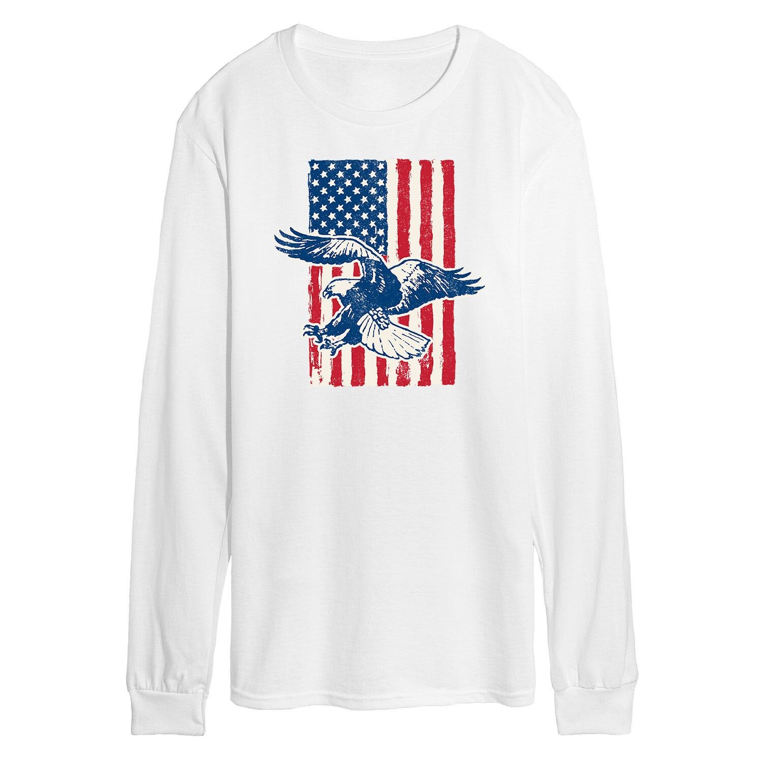 

Мужская футболка с длинными рукавами и рисунком американского флага Eagle Licensed Character