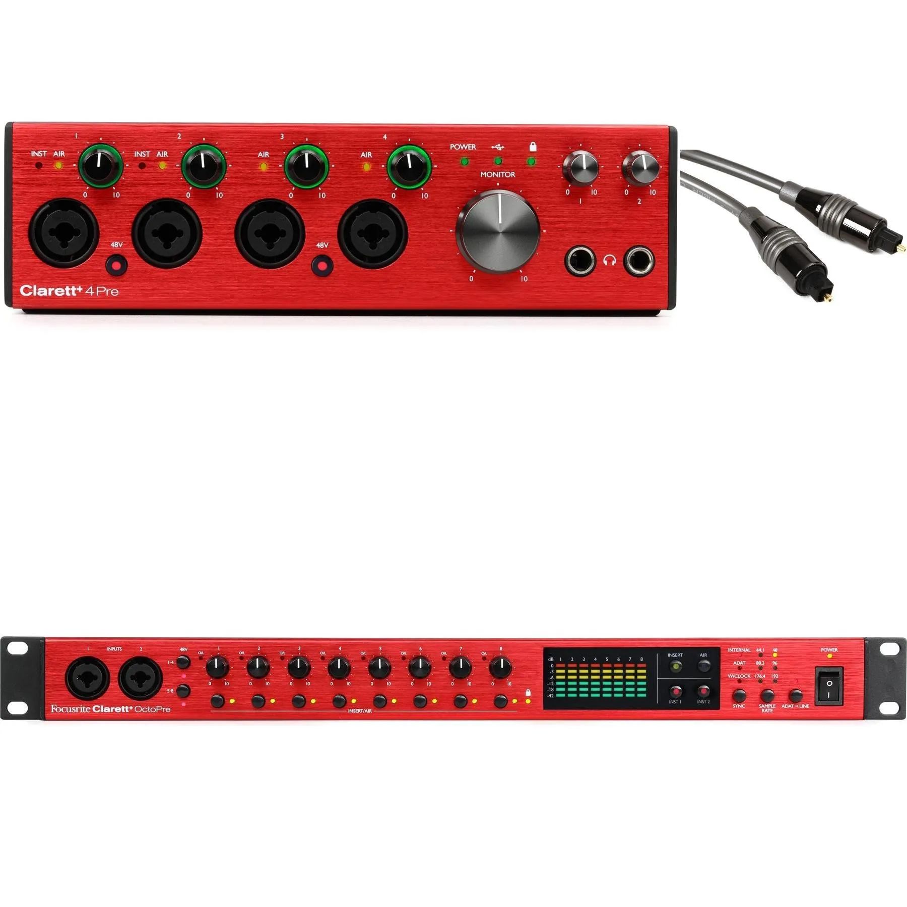 

Аудиоинтерфейс Focusrite Clarett+ 4Pre USB-C и комплект расширения предусилителя