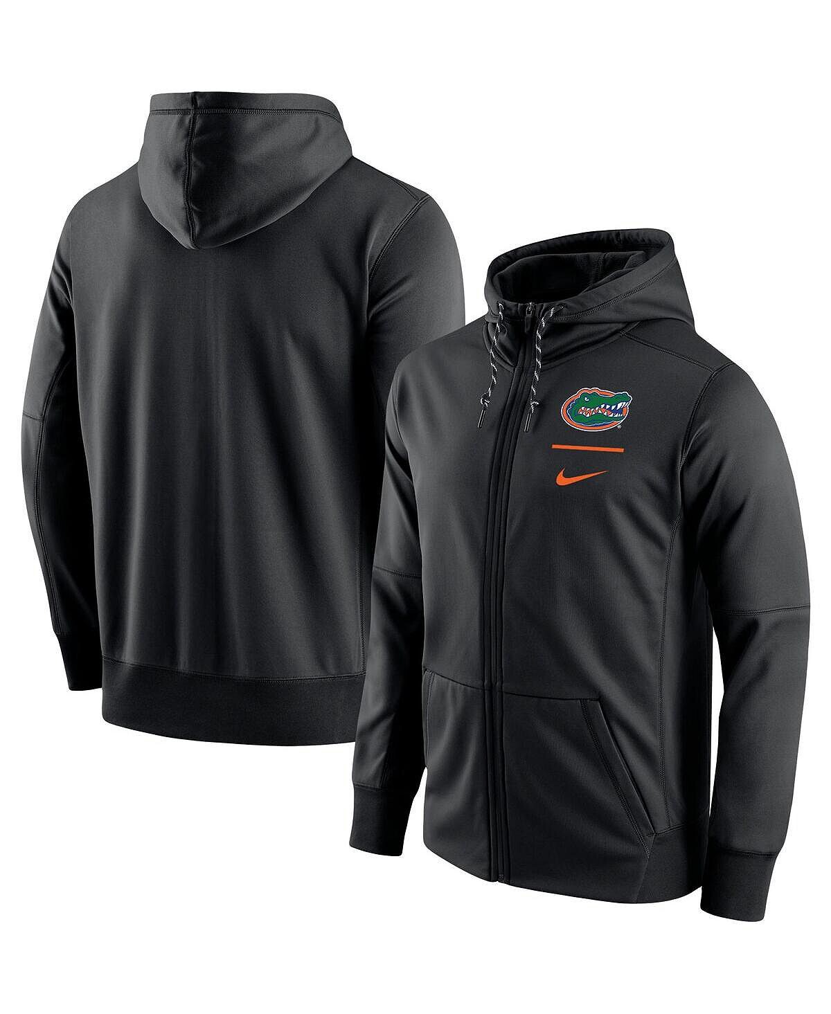 

Мужская черная толстовка с молнией во всю длину и логотипом Florida Gators Logo Stack Performance Nike