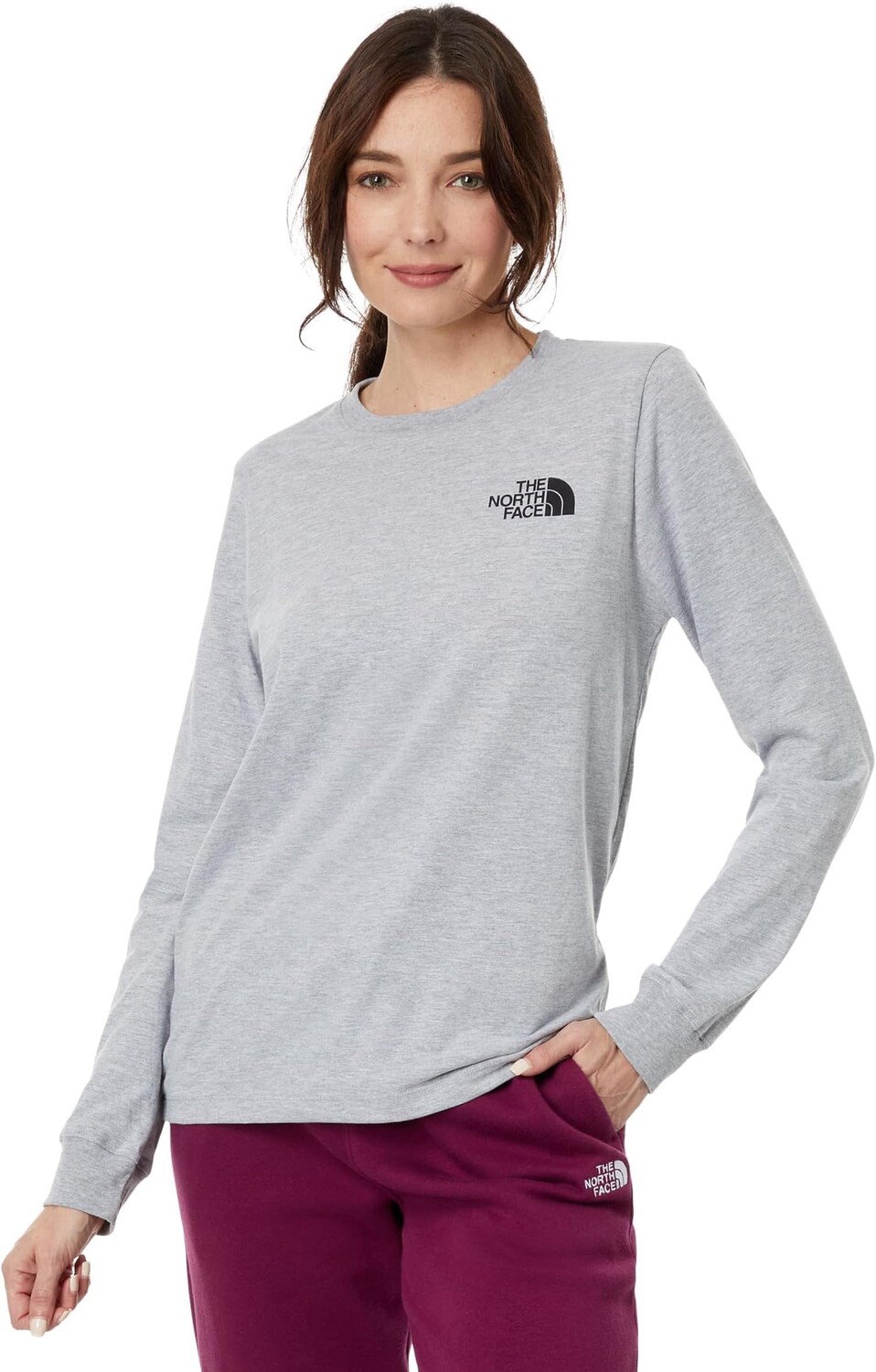 

Футболка с длинным рукавом и графическим рисунком Hit The North Face, цвет TNF Light Grey Heather/TNF Black