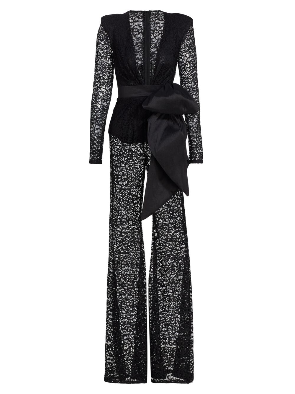 

Прозрачный кружевной комбинезон Biagia Michael Costello Collection, черный