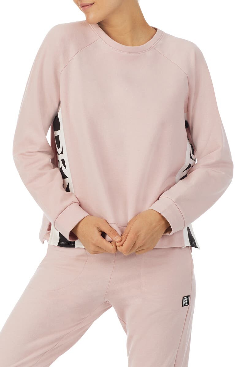 

Пижамный топ с длинными рукавами и логотипом DKNY, красный