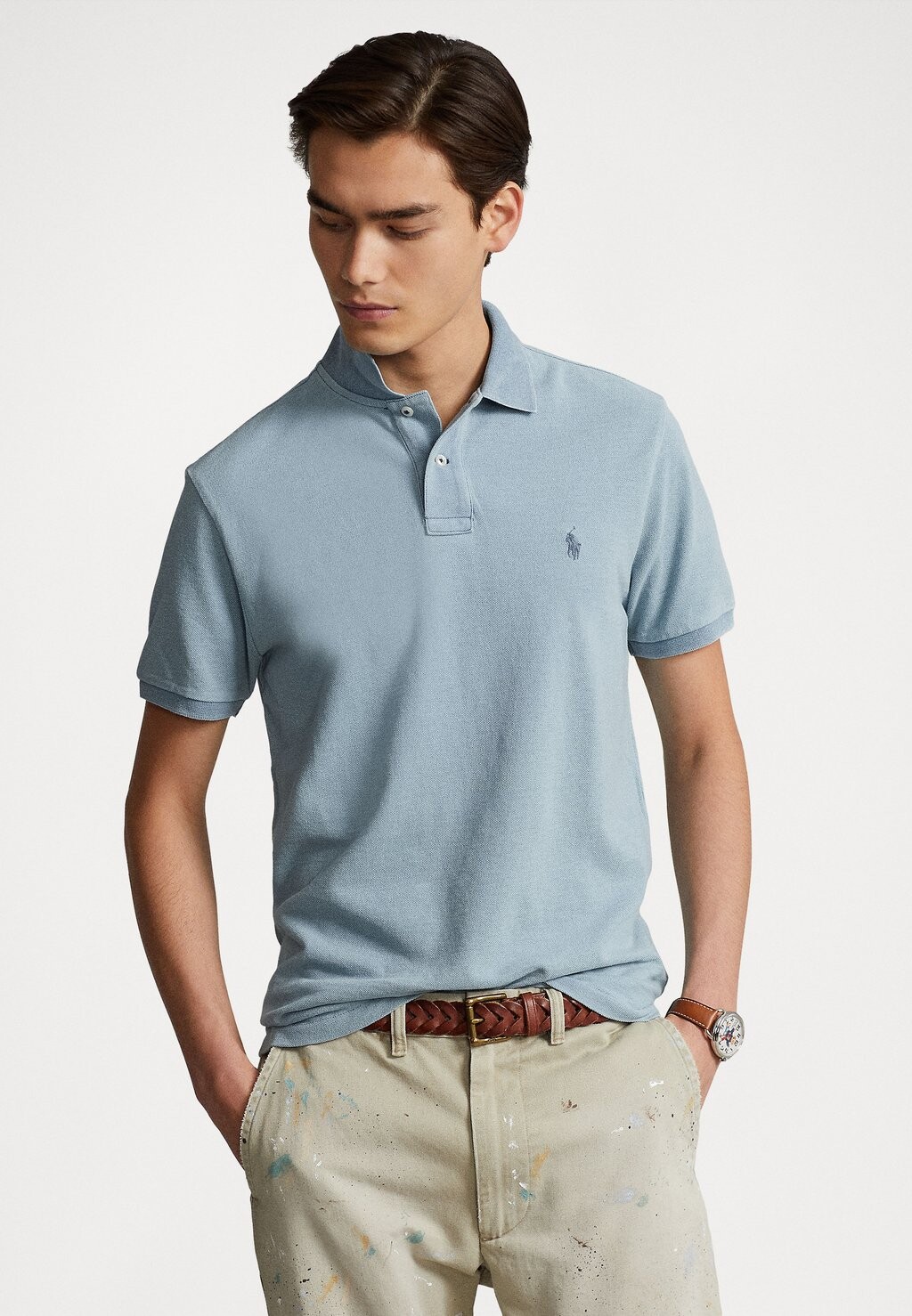 

Рубашка-поло КОРОТКИЙ РУКАВ Polo Ralph Lauren, светлый индиго