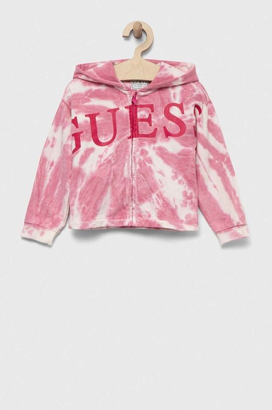 

Детская хлопковая толстовка Guess, розовый