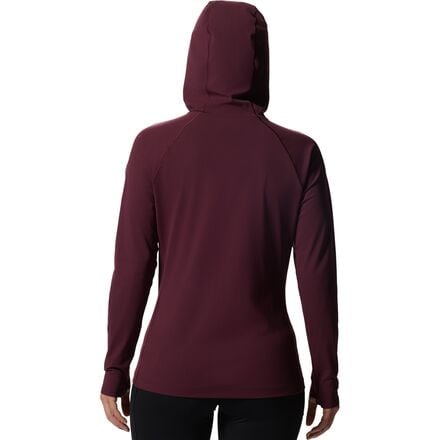 

Топ Mountain Stretch с капюшоном и длинными рукавами — женский Mountain Hardwear, цвет Cocoa Red