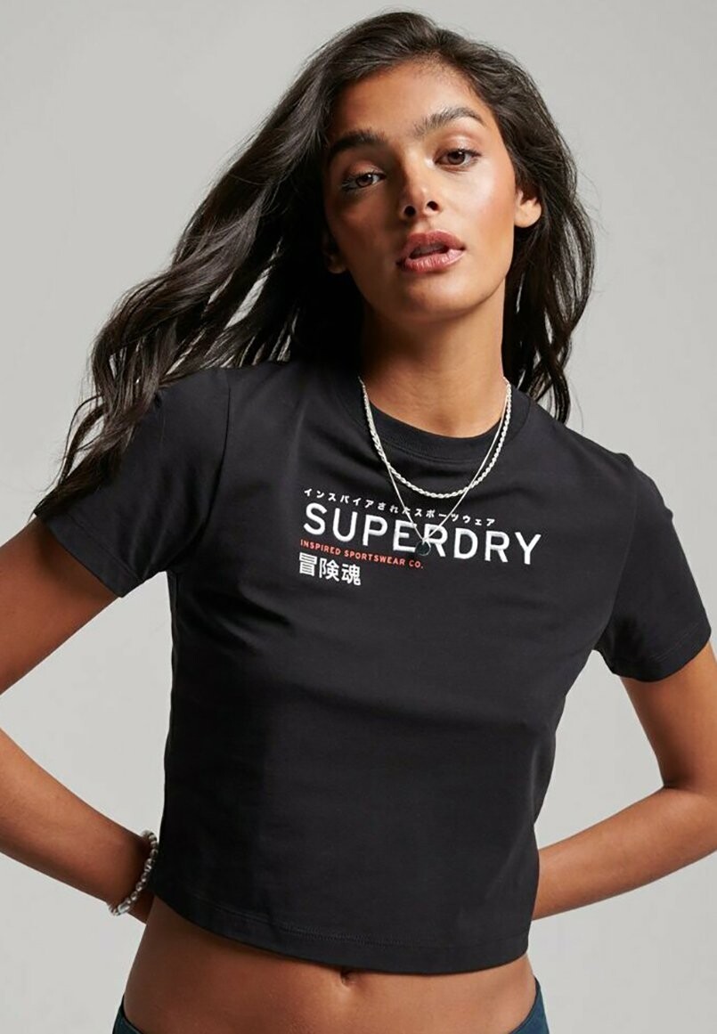 

Футболка с принтом Superdry, черный