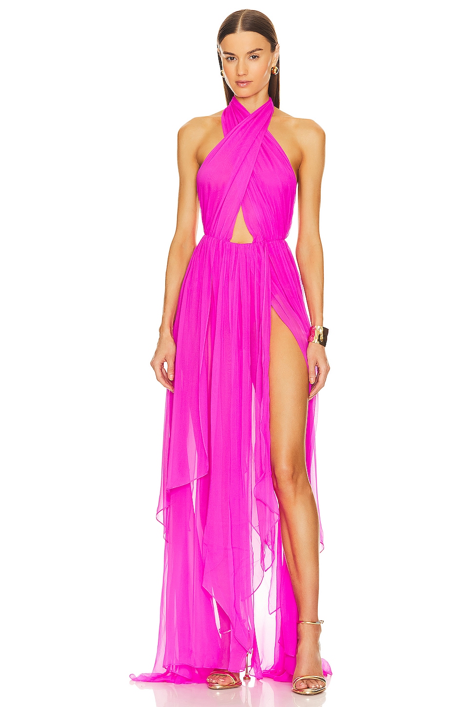 Платье retrofete Ina Silk, цвет Neon Pink платье retrofete tara crochet цвет iridescent pink
