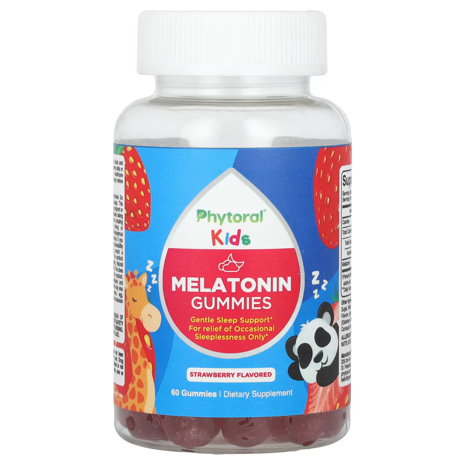 Пищевая добавка мелатониновая Phytoral Kids с клубникой, 60 жевательных конфет