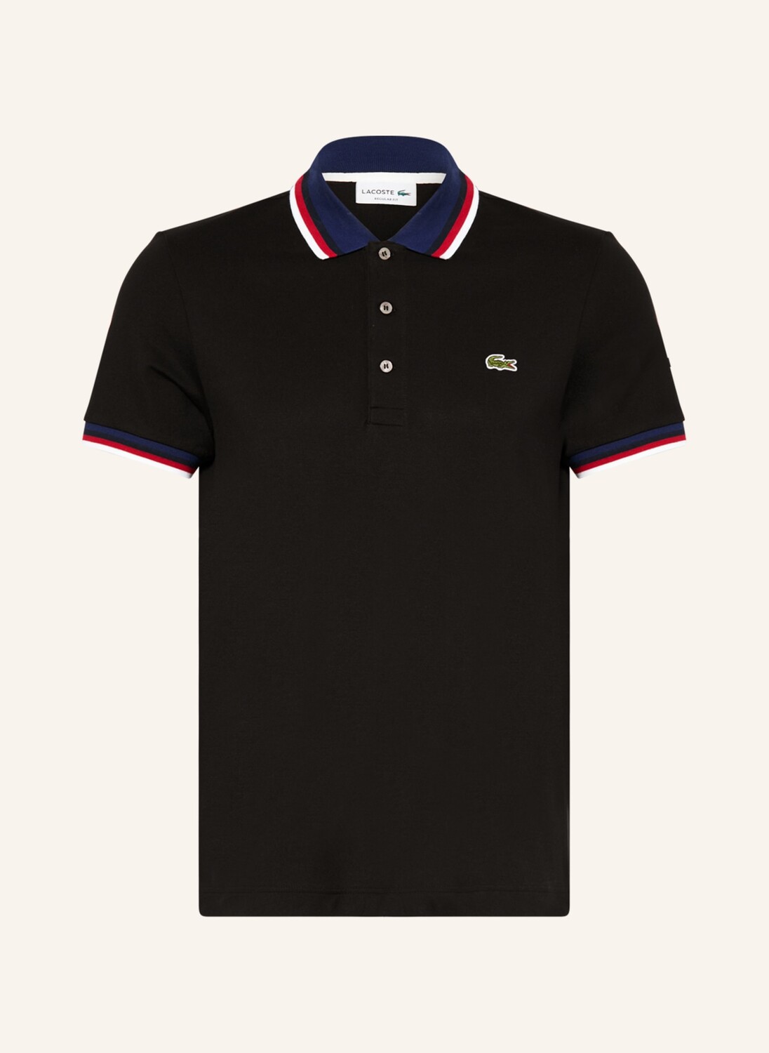 

Рубашка поло LACOSTE Piqué Regular Fit, черный