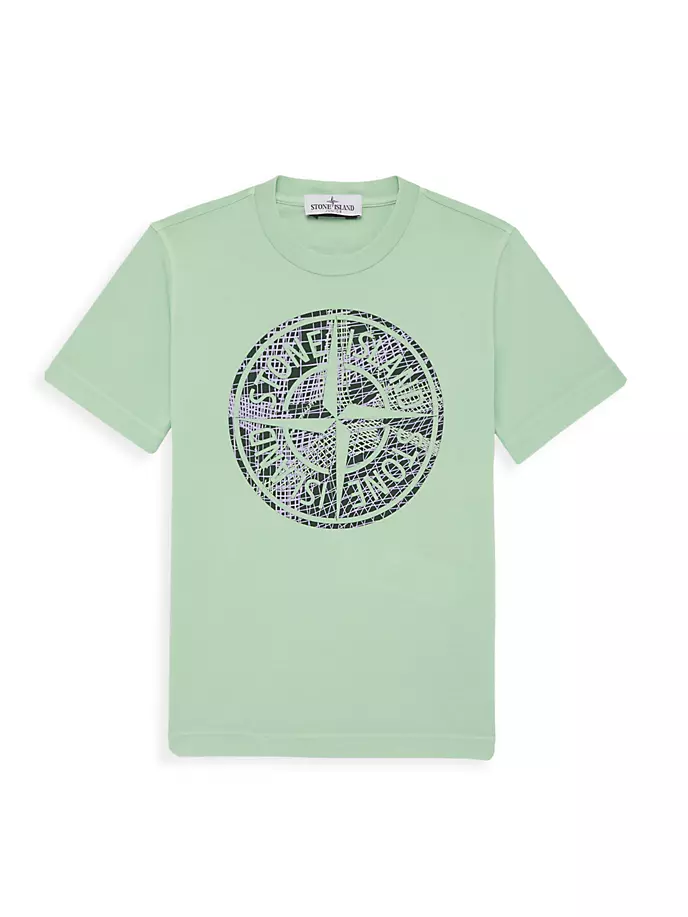 

Футболка с логотипом Little Boy's & Boy's Stone Island, светло-зеленый