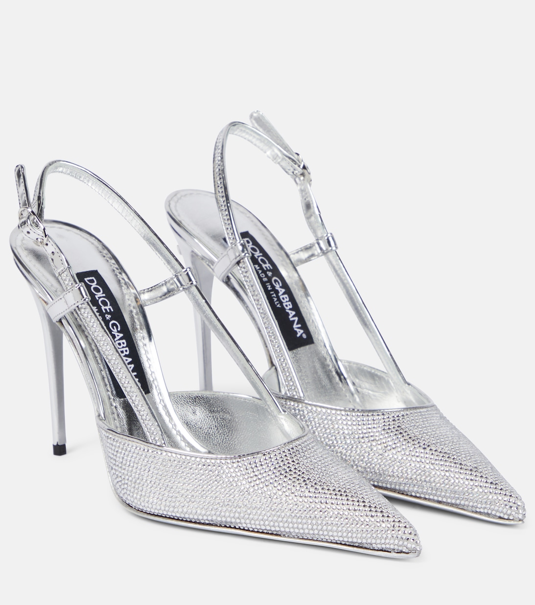 Декорированные кожаные туфли из коллаборации с Kim Lollo Dolce&Gabbana, серебряный