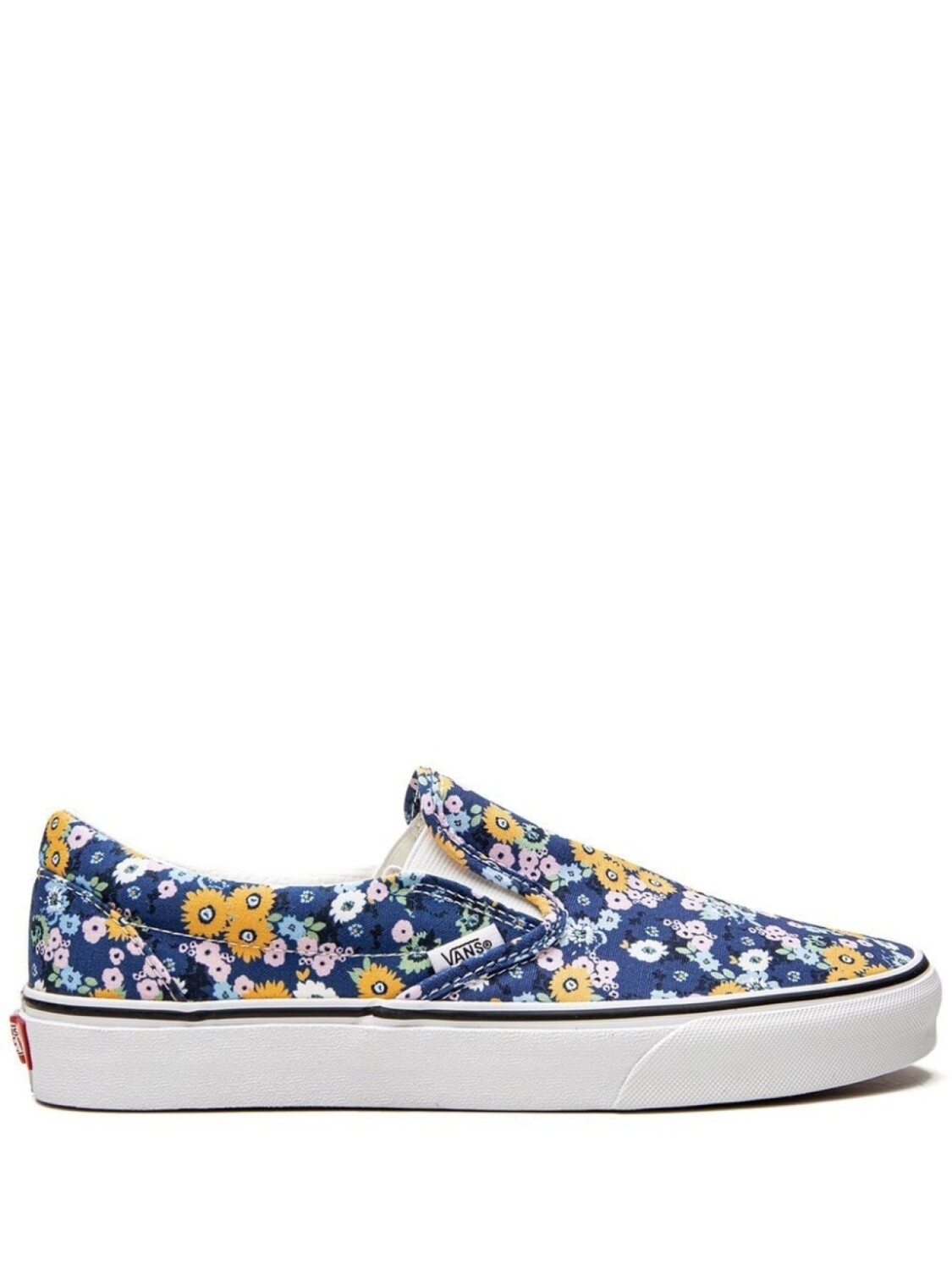 Vans кеды-слипоны с цветочным принтом, синий