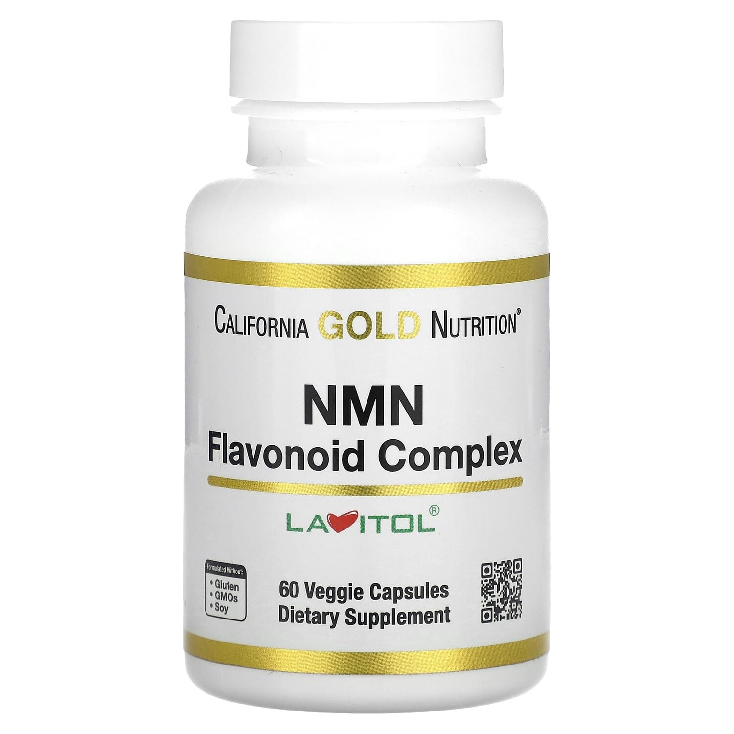 

NMN, комплекс с флавоноидами, 60 растительных капсул, California Gold Nutrition