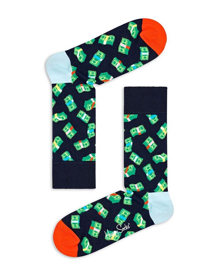 

Носки Happy Socks Money Money Crew, синий