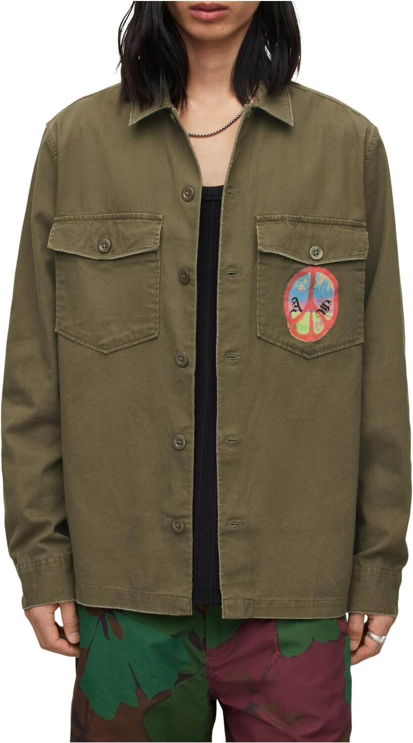 

Рубашка Ether с длинным рукавом AllSaints, цвет Cargo Green