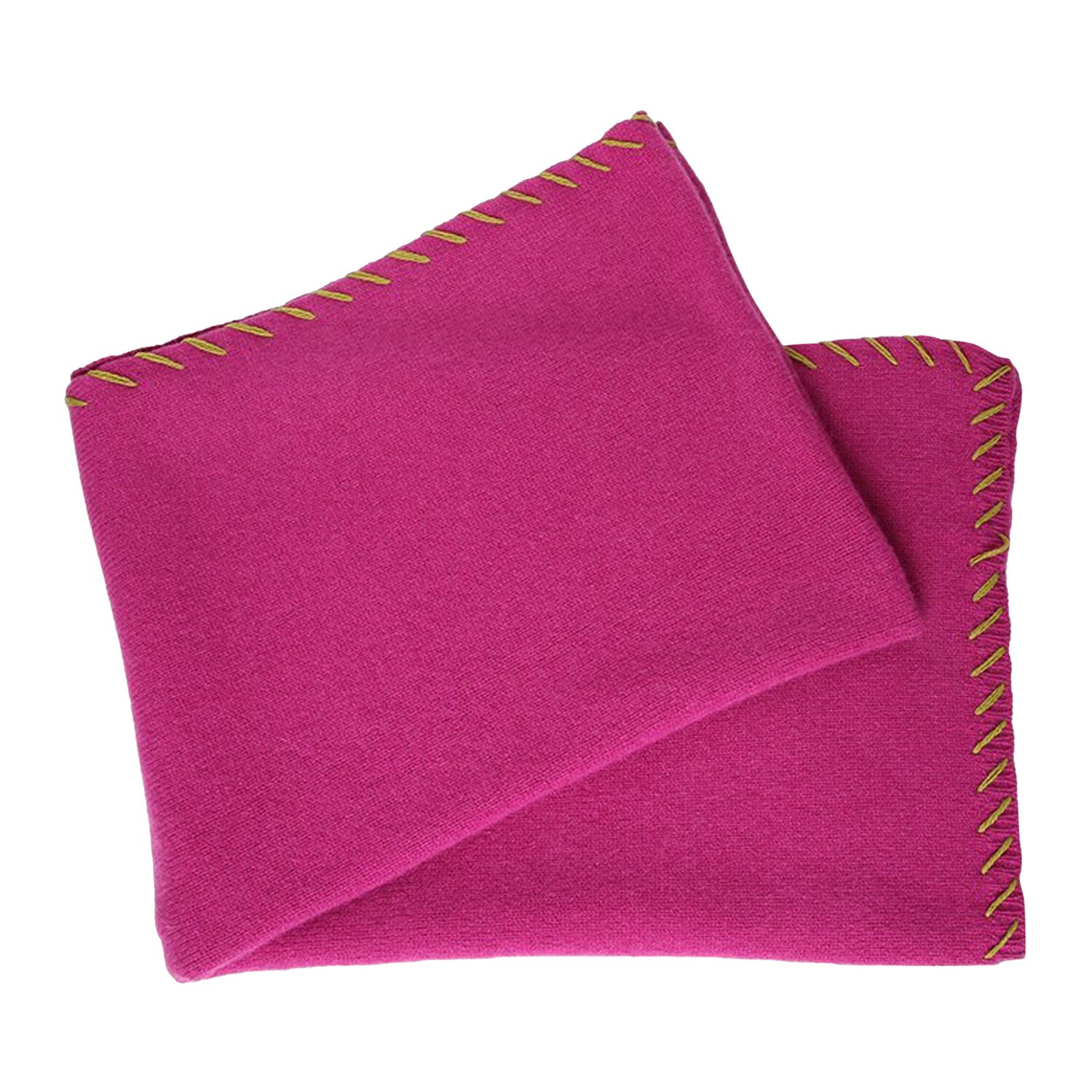 

Шарф-одеяло The Elder Statesman Whipstitch Amaranth/Snap Pea