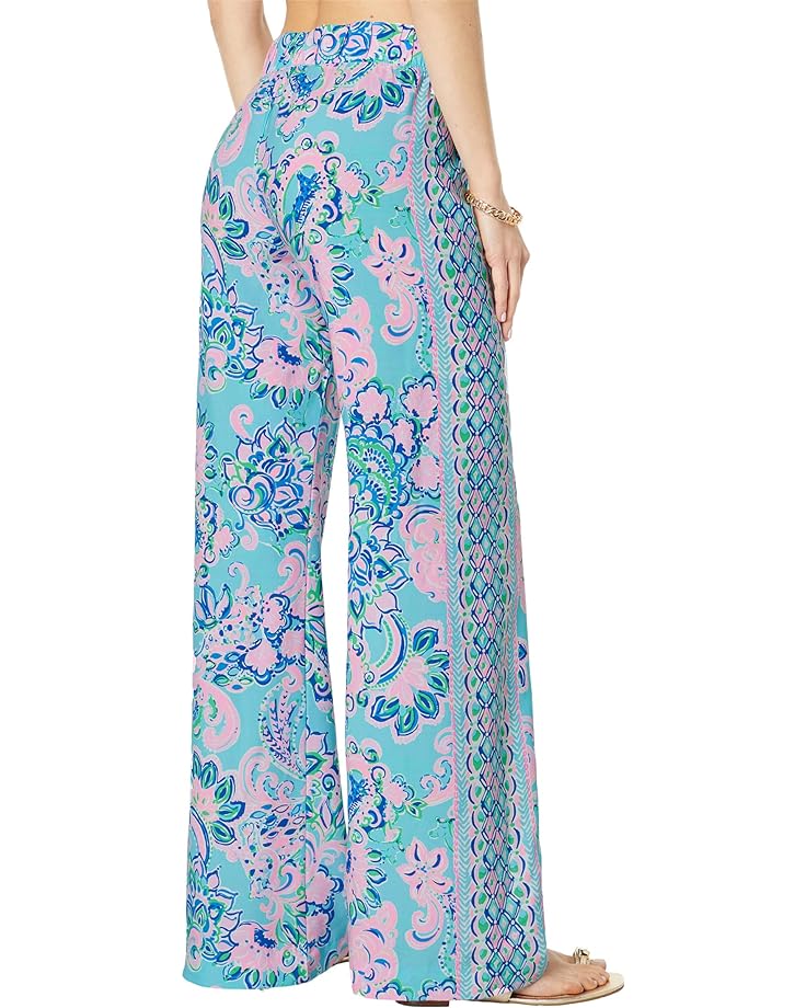 

Брюки Lilly Pulitzer Bal Harbour Palazzo, цвет Blue Horizon Jungle Sunrise Engineered Pants