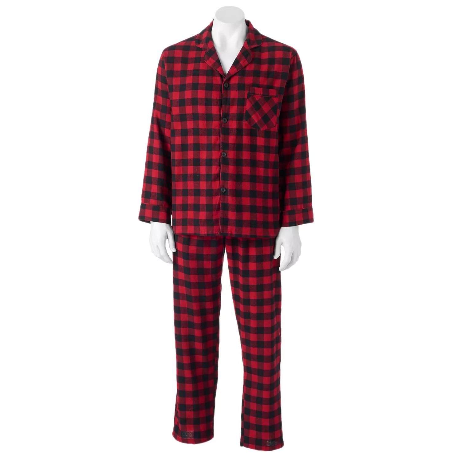 Фланелевой пижамный комплект в клетку Big & Tall Hanes пижамный комплект big