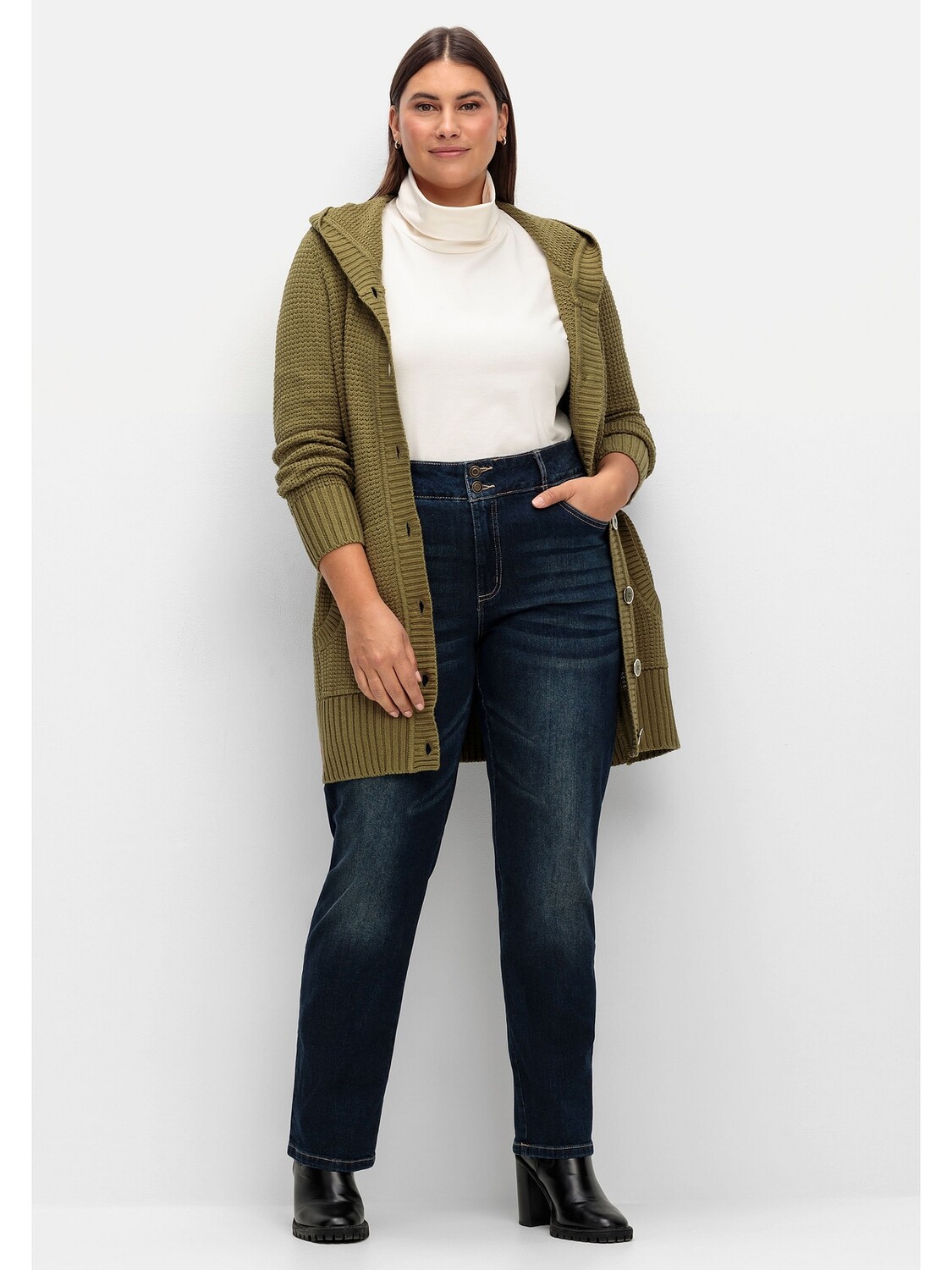 

Джинсы sheego Gerade, цвет dark blue Denim