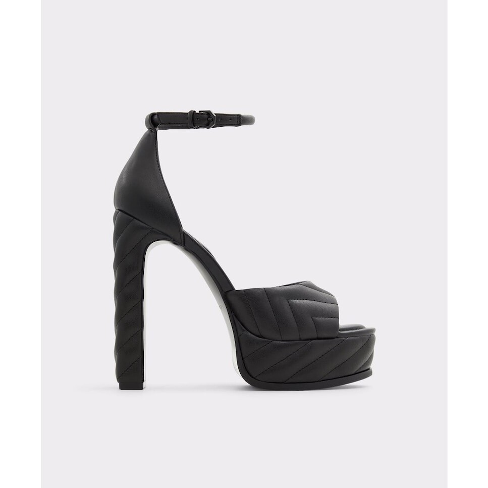 

Женские черные босоножки на каблуке с круглым носком Aldo, черный