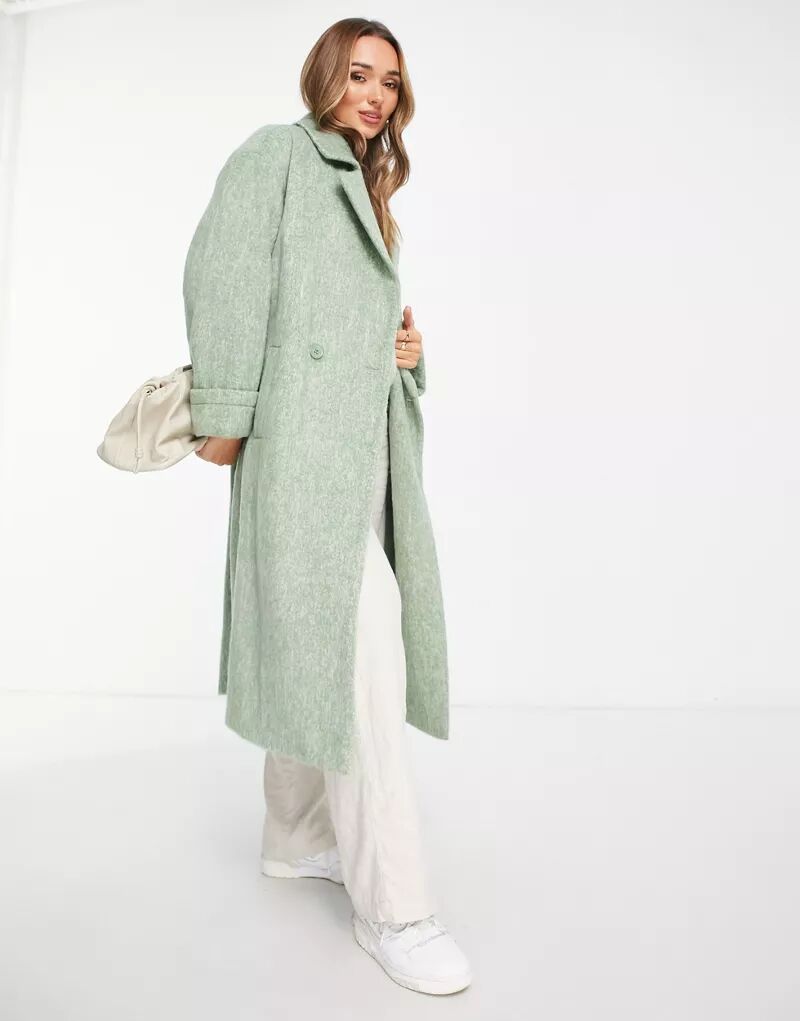 Элегантное пальто из смесовой шерсти ASOS нежно-зеленого цвета пальто из смесовой шерсти цвета фуксии network
