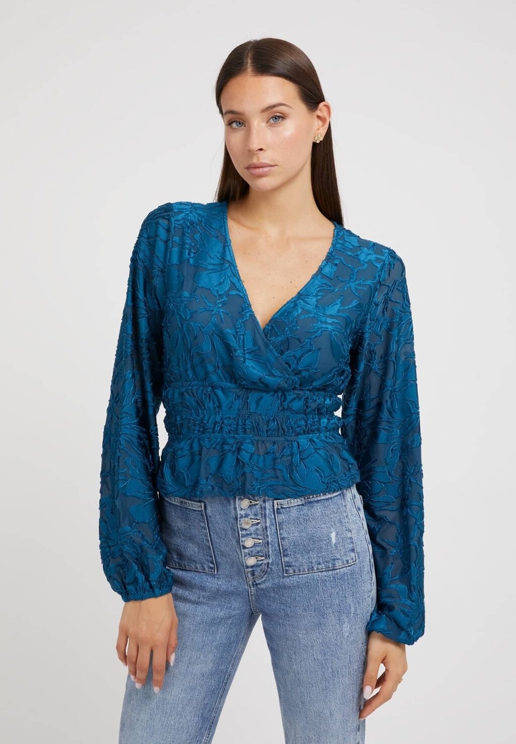 

Блузка Guess MIT BLUMENPRINT, синий
