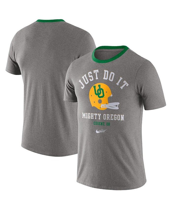 

Мужская серая футболка с принтом Oregon Ducks Vault Helmet Tri-Blend Nike, серый