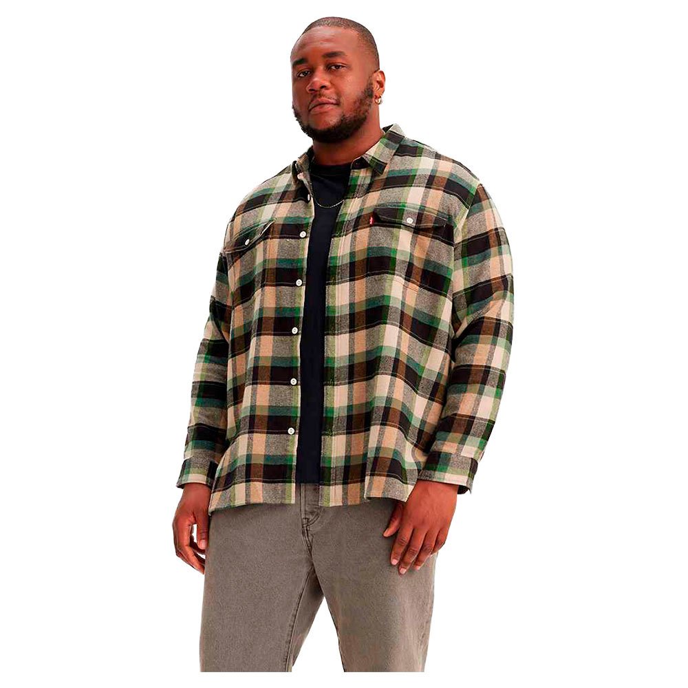 Рубашка Levi´s Big Jackson Worker Large Size, коричневый куртка levi s размер l коричневый