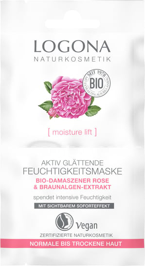 Активно разглаживающая увлажняющая маска с органической дамасской розой, 15 мл Logona Moisture Lift