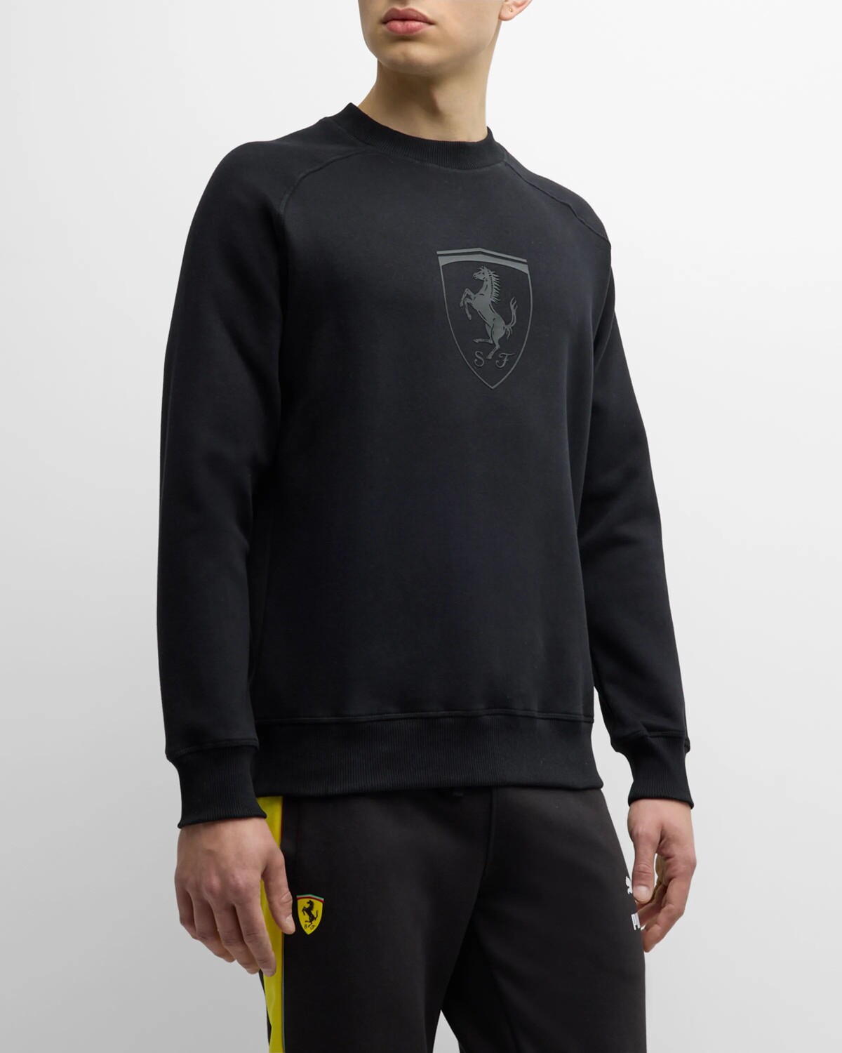 

Мужская толстовка Race Shield Crew из коллаборации с Ferrari Puma, цвет Black