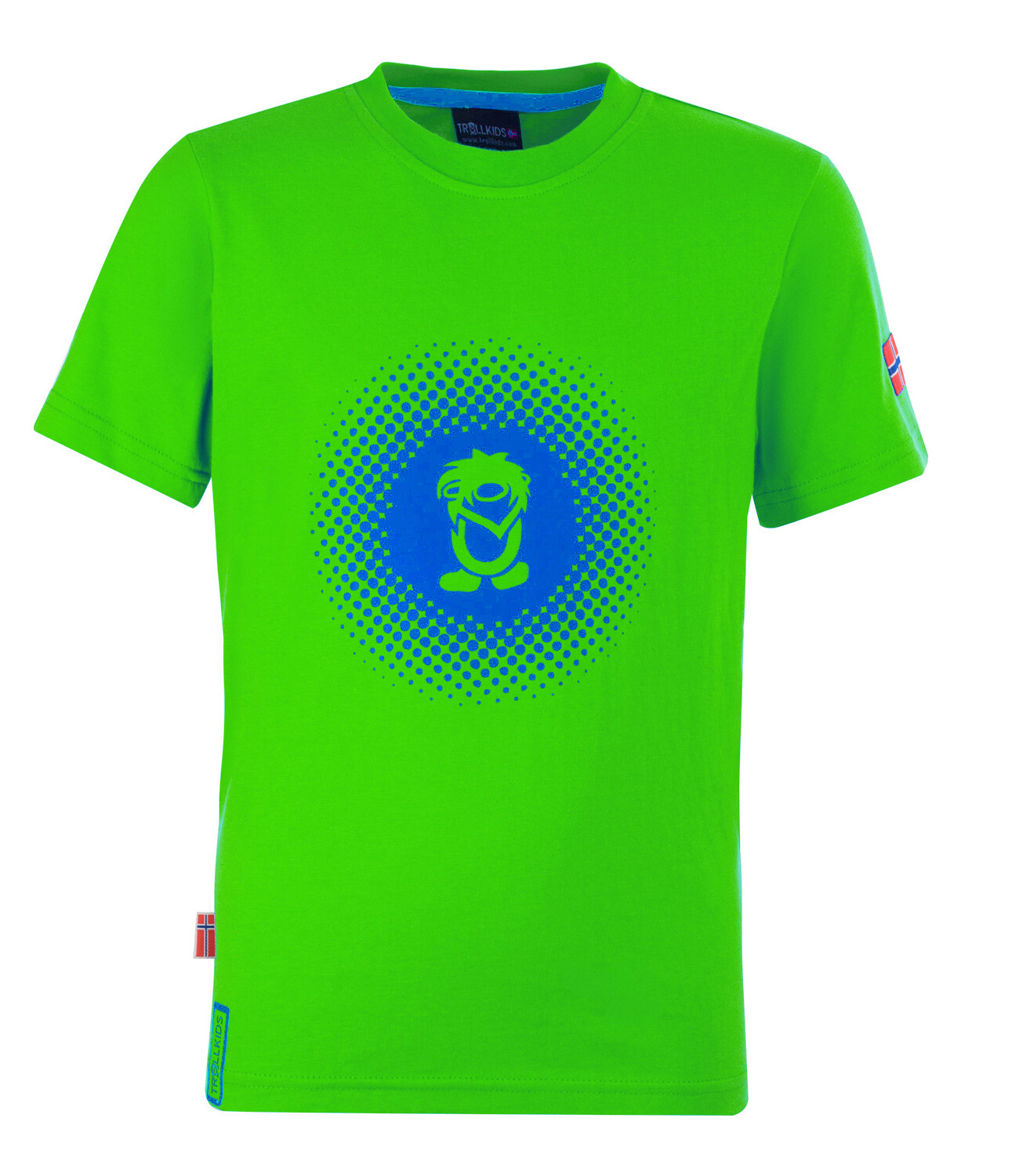 

Спортивная футболка Trollkids T Shirt Pointillism, цвет Hellgrün/Blau