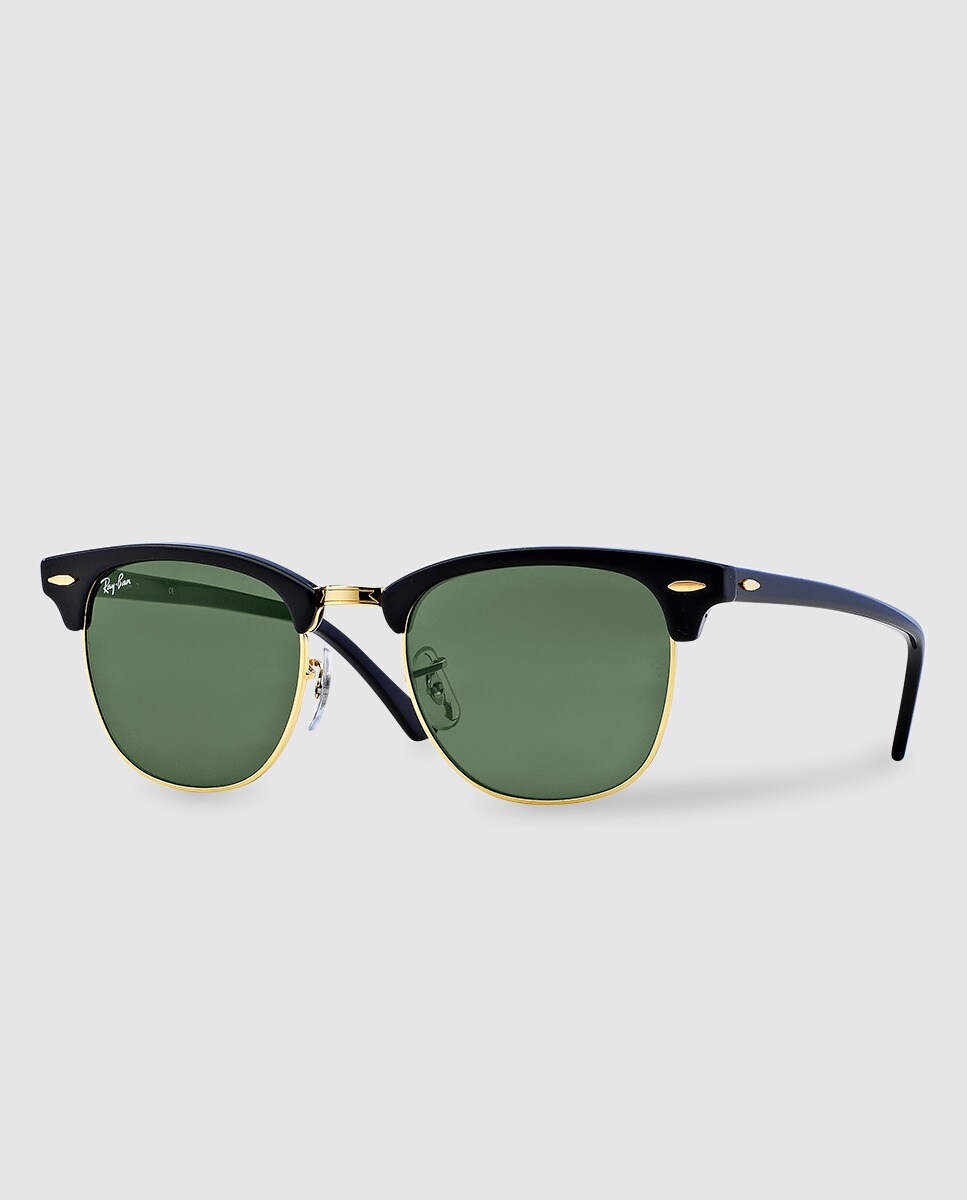 цена Clubmaster Классические черные солнцезащитные очки Ray-Ban, черный