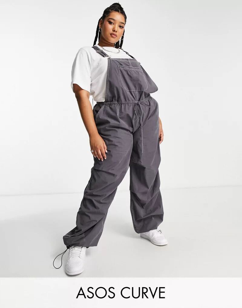 

Темно-серый комбинезон-парашют ASOS Curve