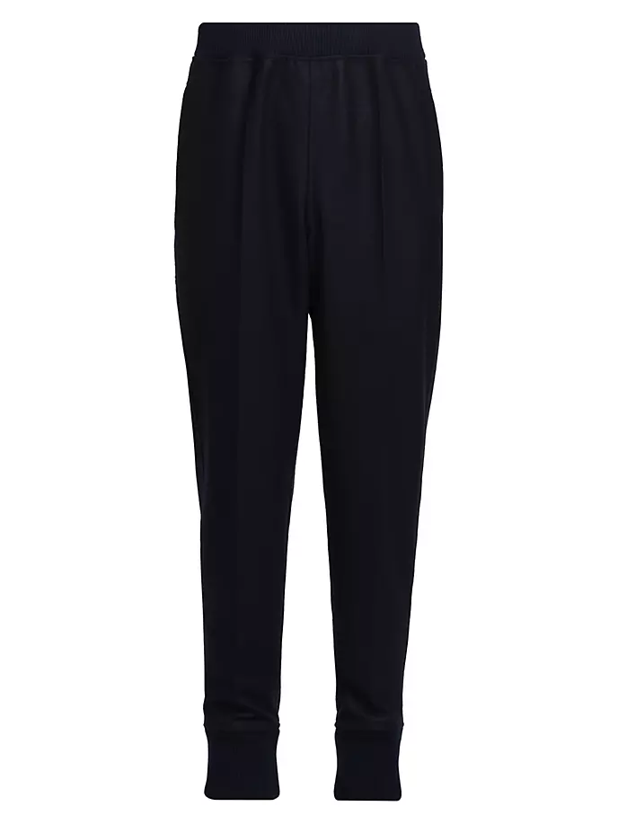 Плиссированные шерстяные спортивные штаны Jil Sander, цвет midnight