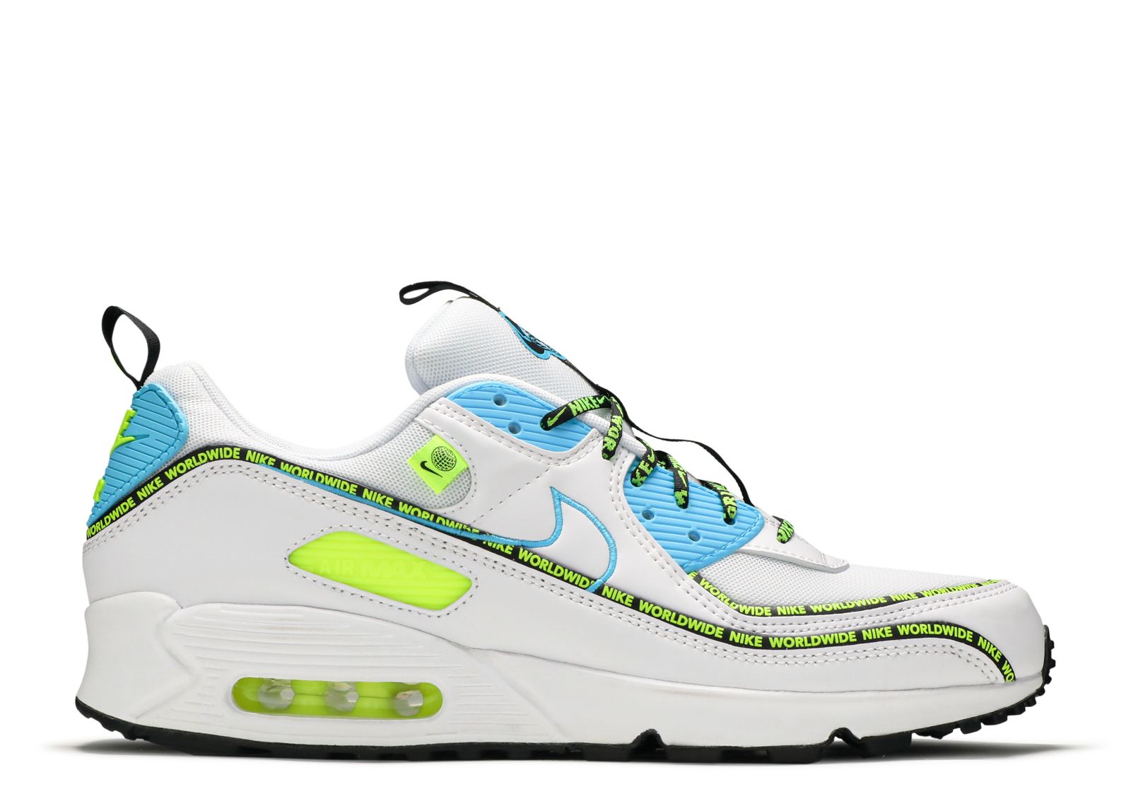 Кроссовки Nike Air Max 90 Se 'Worldwide Pack - Blue Fury Volt', белый authentic nike air max 95 men cherry blossom worldwide pack yin yang running shoes original trainers sports sneakers runners