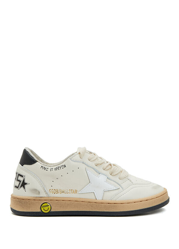 

Детские кожаные кроссовки Ballstar Golden Goose, белый
