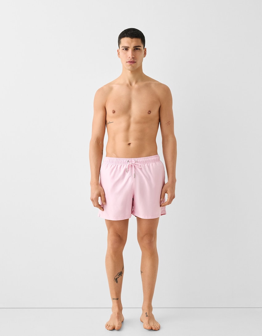 Базовые шорты типа купальника Bershka, розовый шорты bershka базовые 40 размер