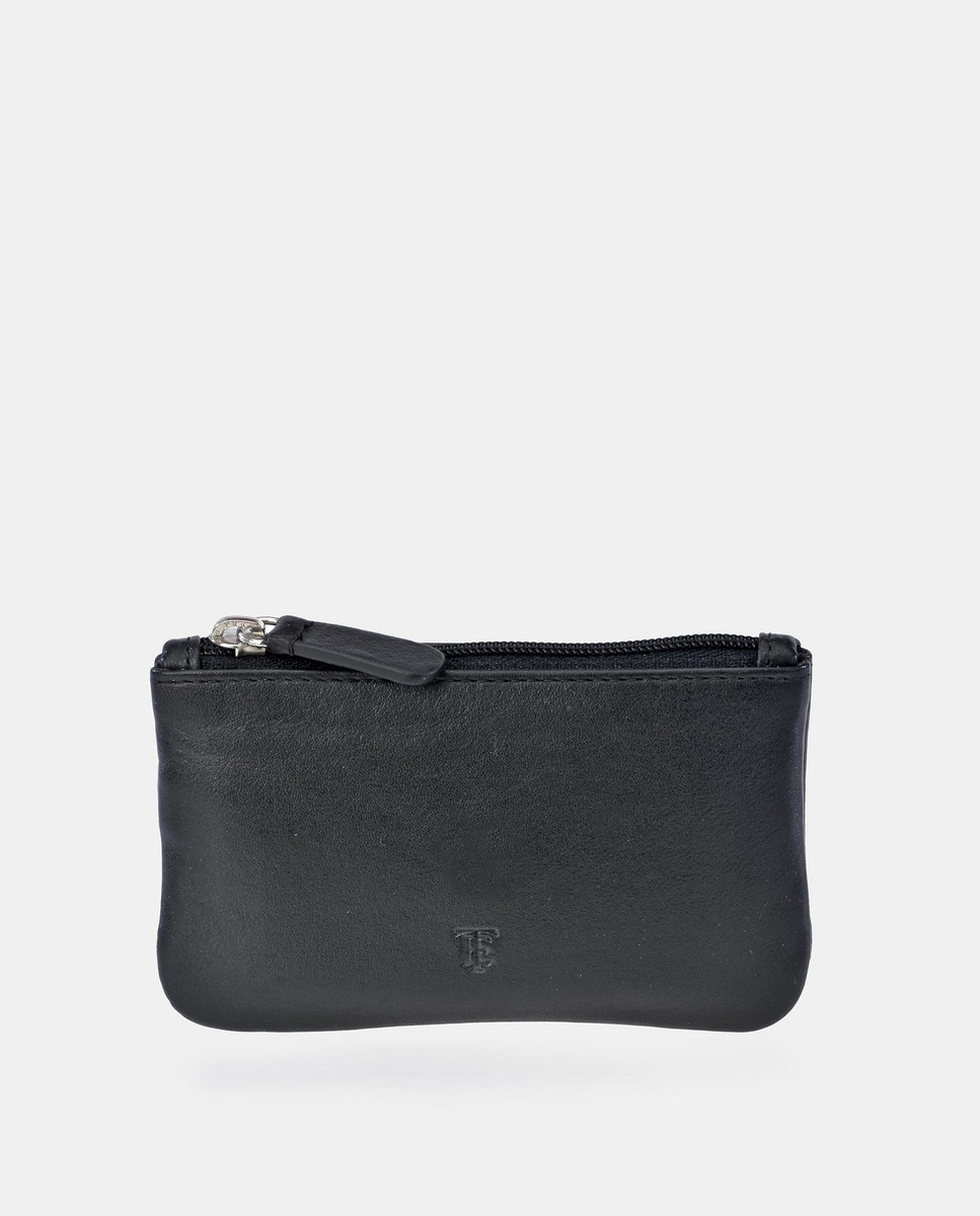 Черный кожаный кошелек на молнии Emidio Tucci, черный цена и фото