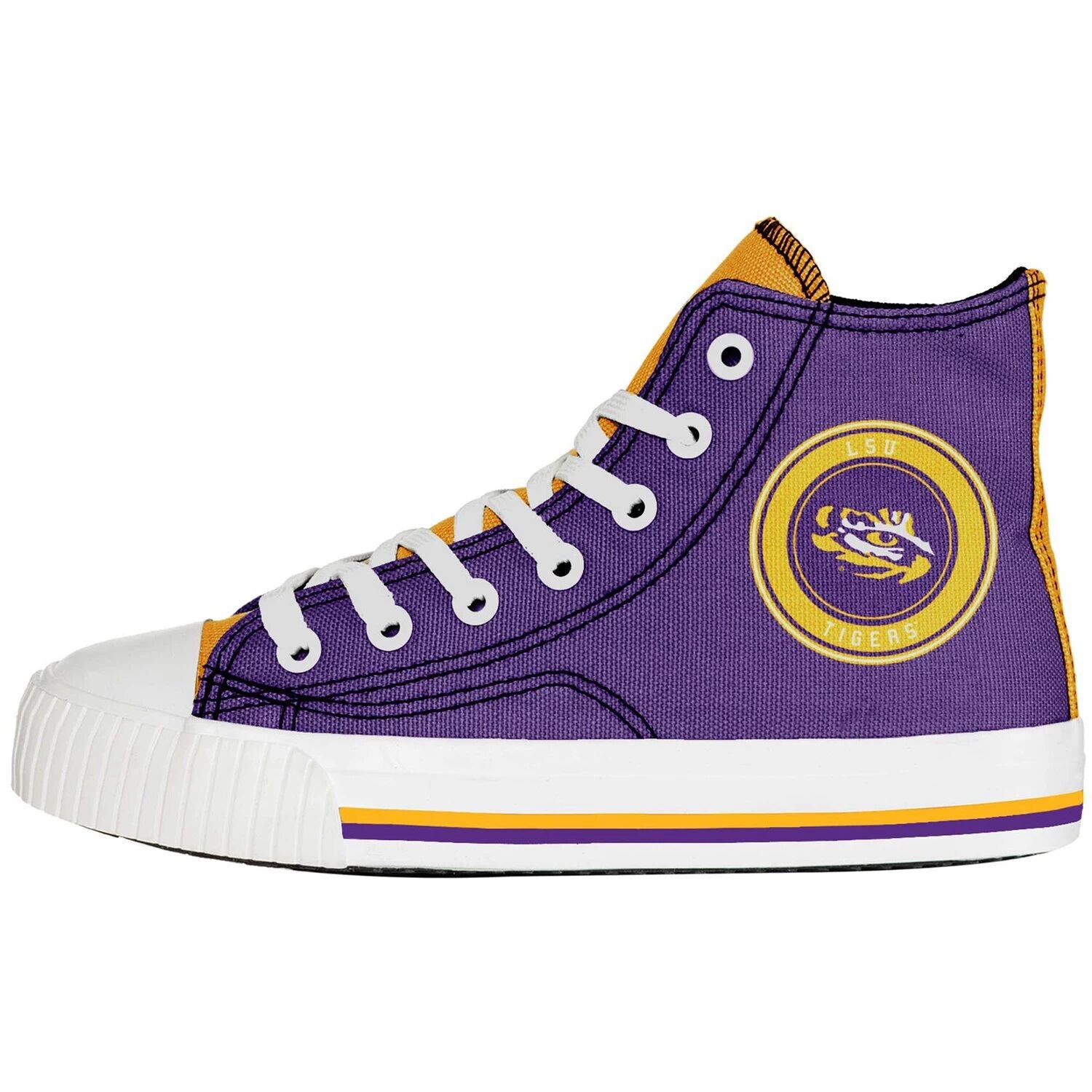 

Молодежные высокие парусиновые туфли FOCO LSU Tigers Unbranded