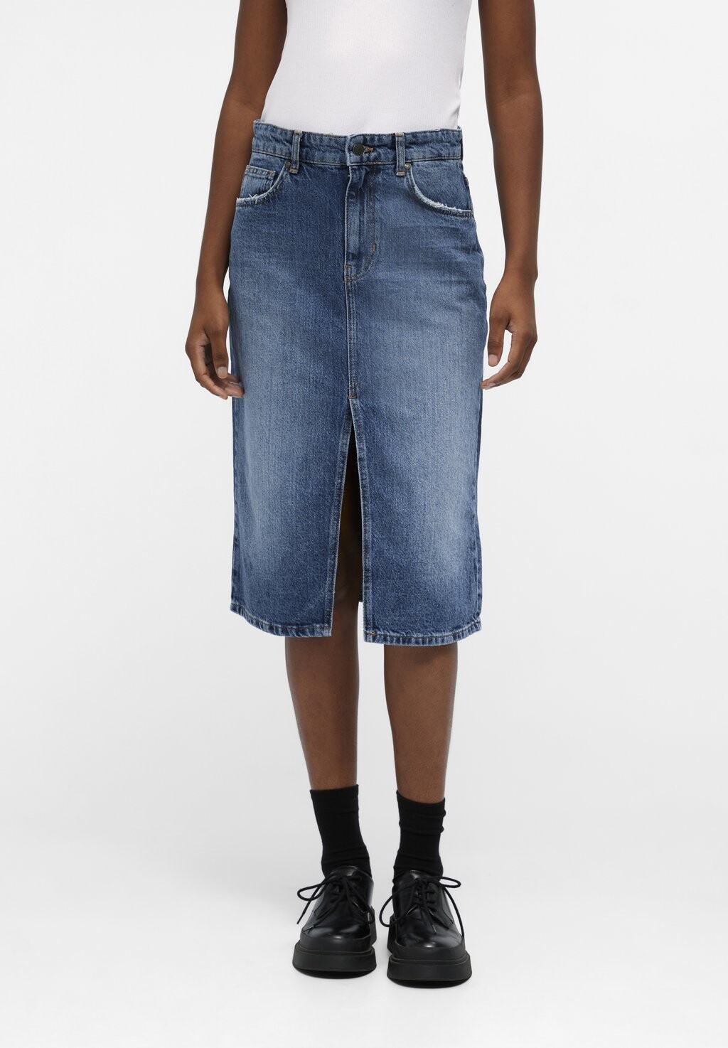 

Юбка джинсовая Objharlow Midi Object, цвет medium blue denim
