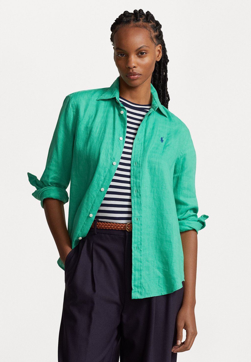 Рубашка Long Sleeve Button Front Shirt Polo Ralph Lauren, цвет vineyard green