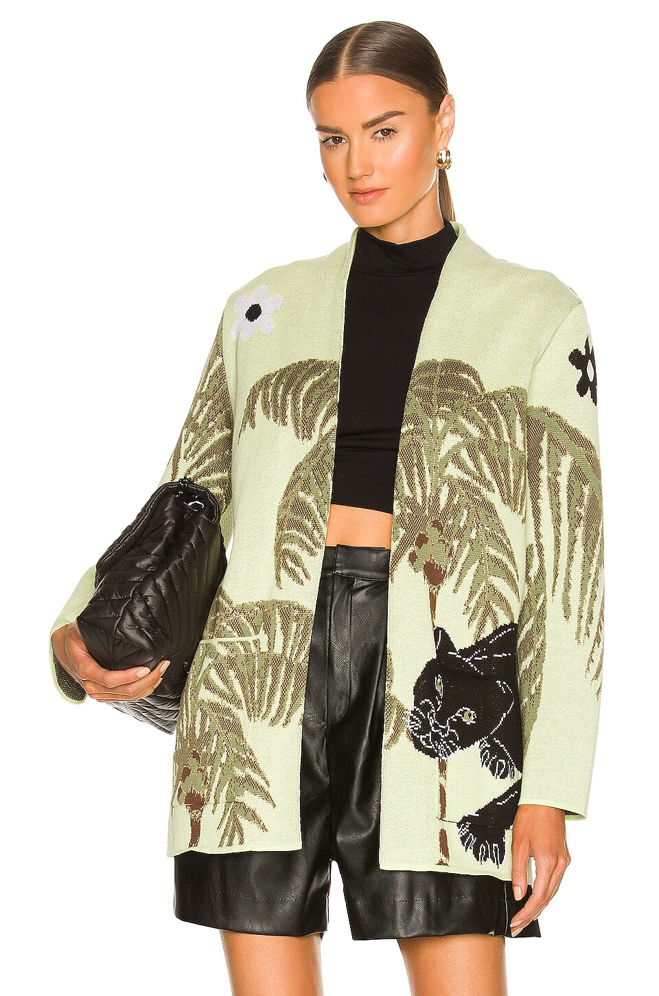 

Кардиган Hayley Menzies Prowling Panther Jacquard, лаймовый