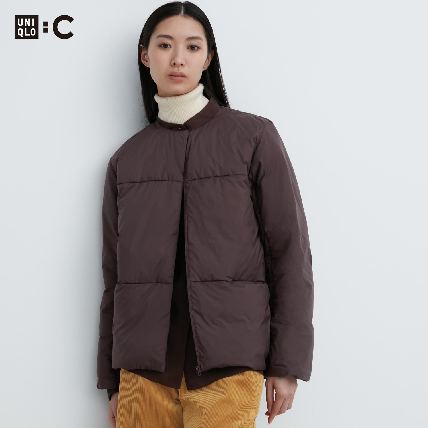 

Легкий пуховик Uniqlo, темно-коричневый